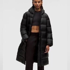 NWT Lululemon Featherweight 900 Down Long Jacket Black $598 - Size M